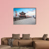  Ancient tower at dusk in Xian city wall, China multi panel canvas wall art