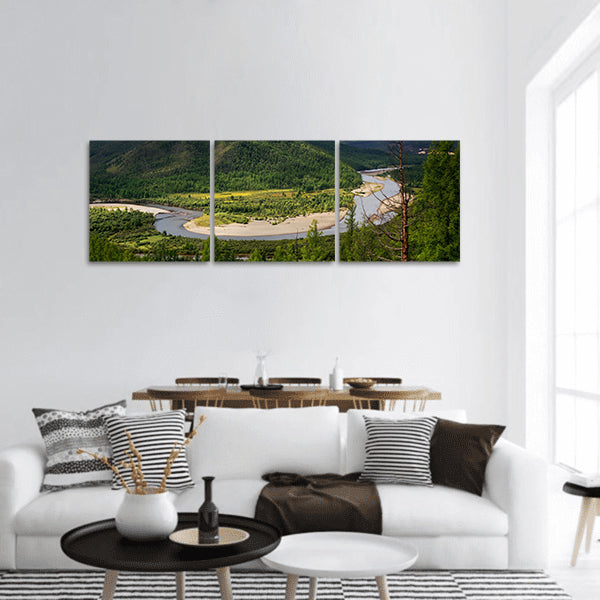 River Uur in northern panoramic canvas wall art