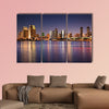 San Diego Skyline Long Exposure Multi panel canvas wall art