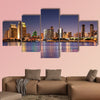 San Diego Skyline Long Exposure Multi panel canvas wall art