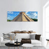 Mayan pyramid of Kukulcan El Castillo in Chichen Itza, panoramic canvas wall art