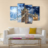 The Tower Bridge at sunset, London Multi panel canvas wall art