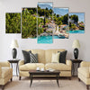 Beautiful Adriatic Bay and the Village near Split Multi panel canvas wall art