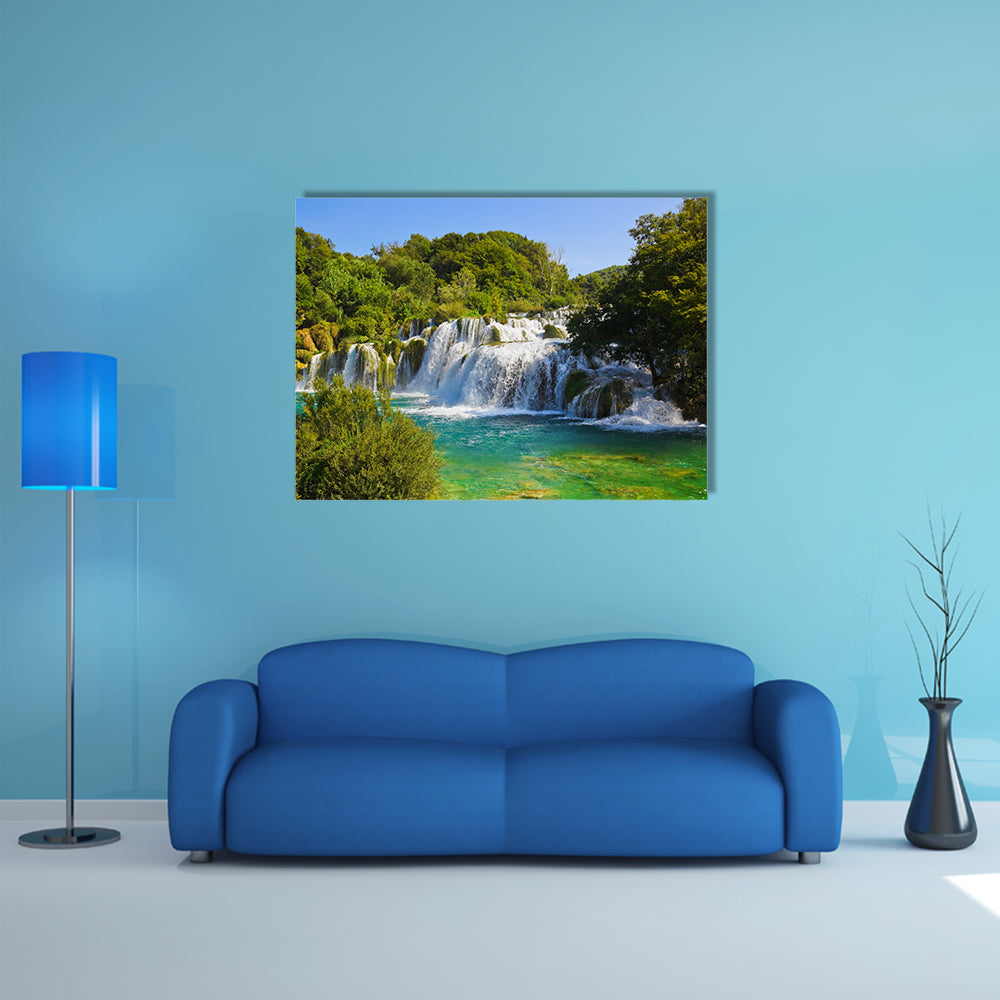 Waterfall KRKA In Croatia Multi Panel Canvas Wall Art
