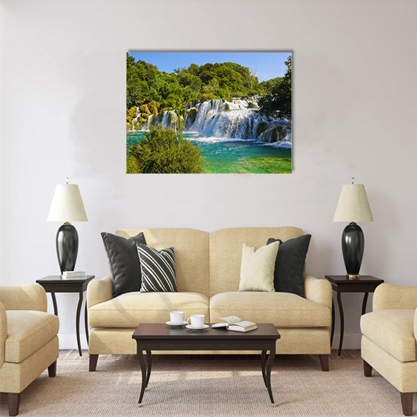 Waterfall KRKA in Croatia Multi Panel Canvas Wall Art