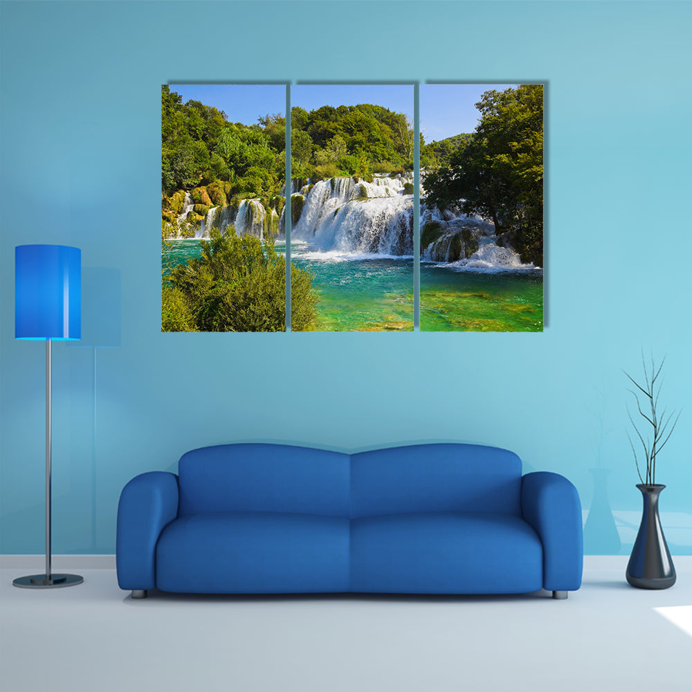Waterfall KRKA In Croatia Multi Panel Canvas Wall Art