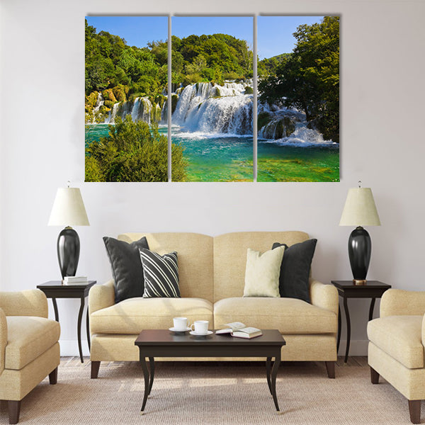 Waterfall KRKA in Croatia Multi Panel Canvas Wall Art