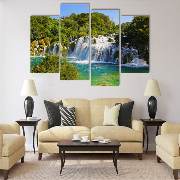 Waterfall KRKA in Croatia Multi Panel Canvas Wall Art