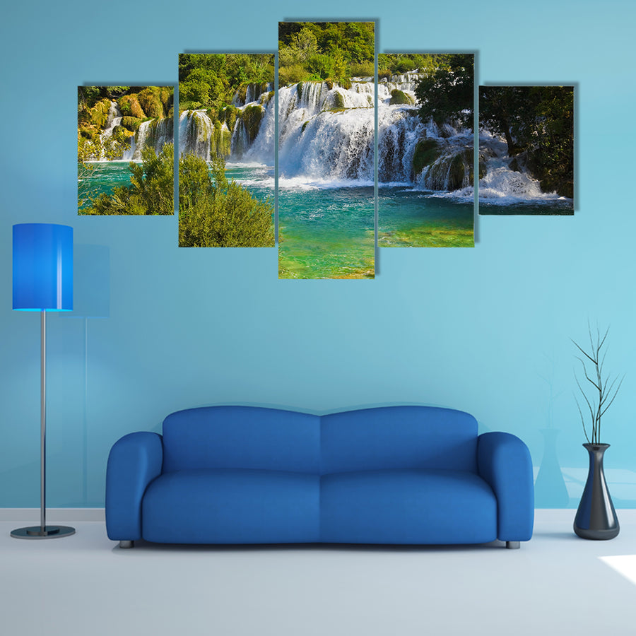 Waterfall KRKA In Croatia Multi Panel Canvas Wall Art
