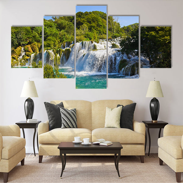 Waterfall KRKA in Croatia Multi Panel Canvas Wall Art