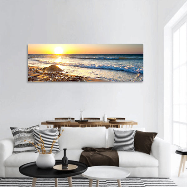 Beautiful seascape panoramic canvas wall art