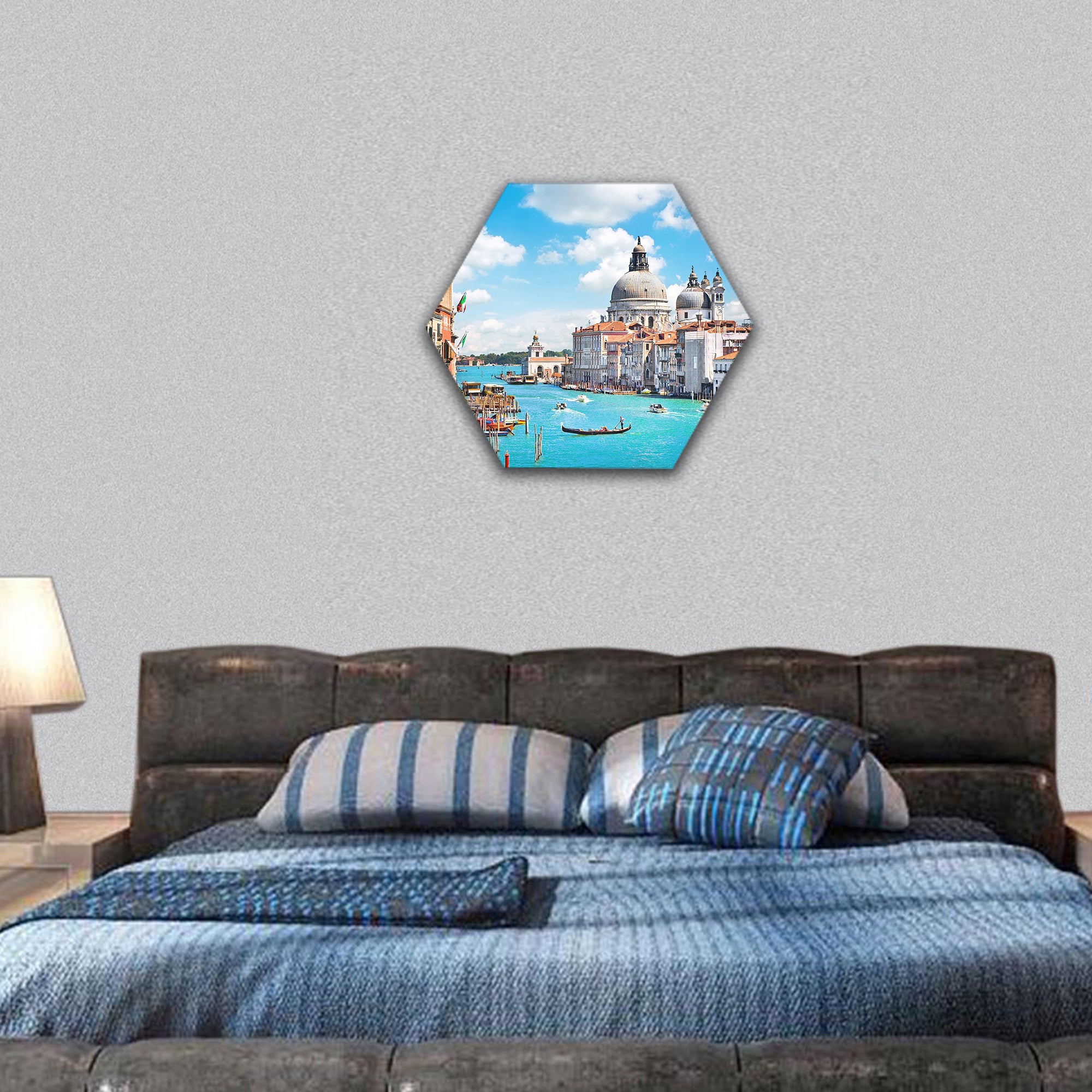 Canal Grande and Basilica di Santa Maria Della Salute, hexagonal canvas wall art