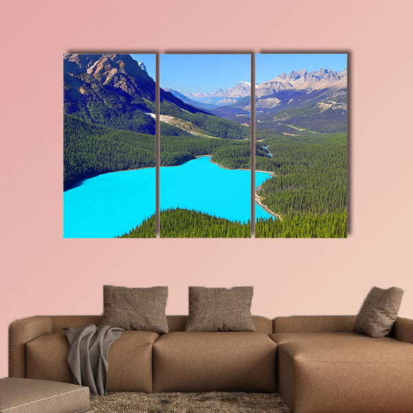 Peyto Lake of Banff National Park in Canada Multi panel canvas wall art