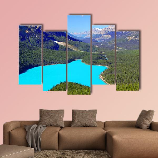 Peyto Lake of Banff National Park in Canada Multi panel canvas wall art