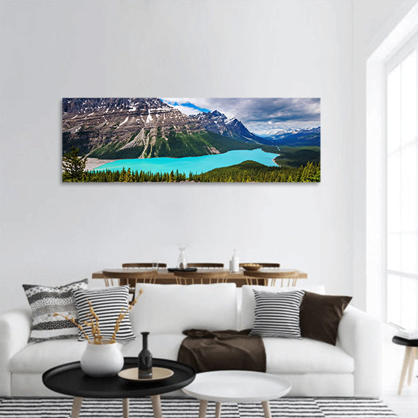 Peyto Lake panoramic canvas wall art
