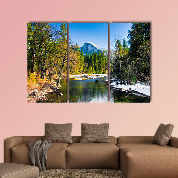 Half Dome Rock, the Landmark of Yosemite National canvas wall art