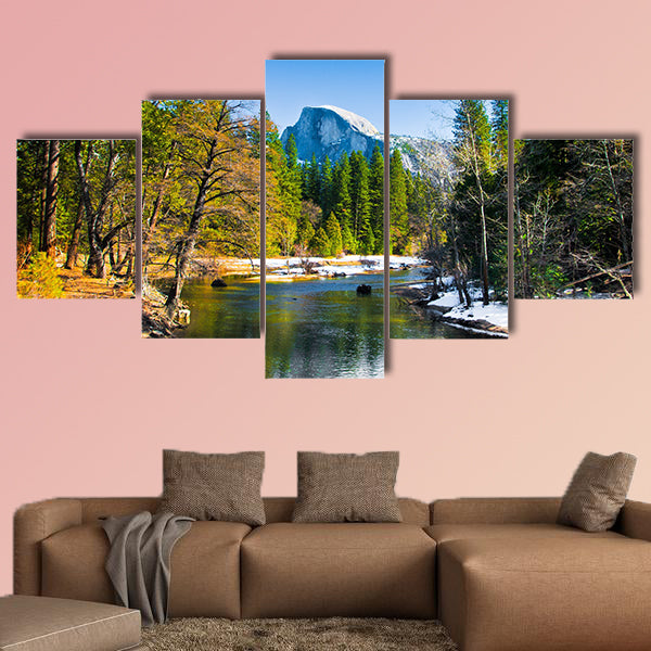 Half Dome Rock, the Landmark of Yosemite National canvas wall art