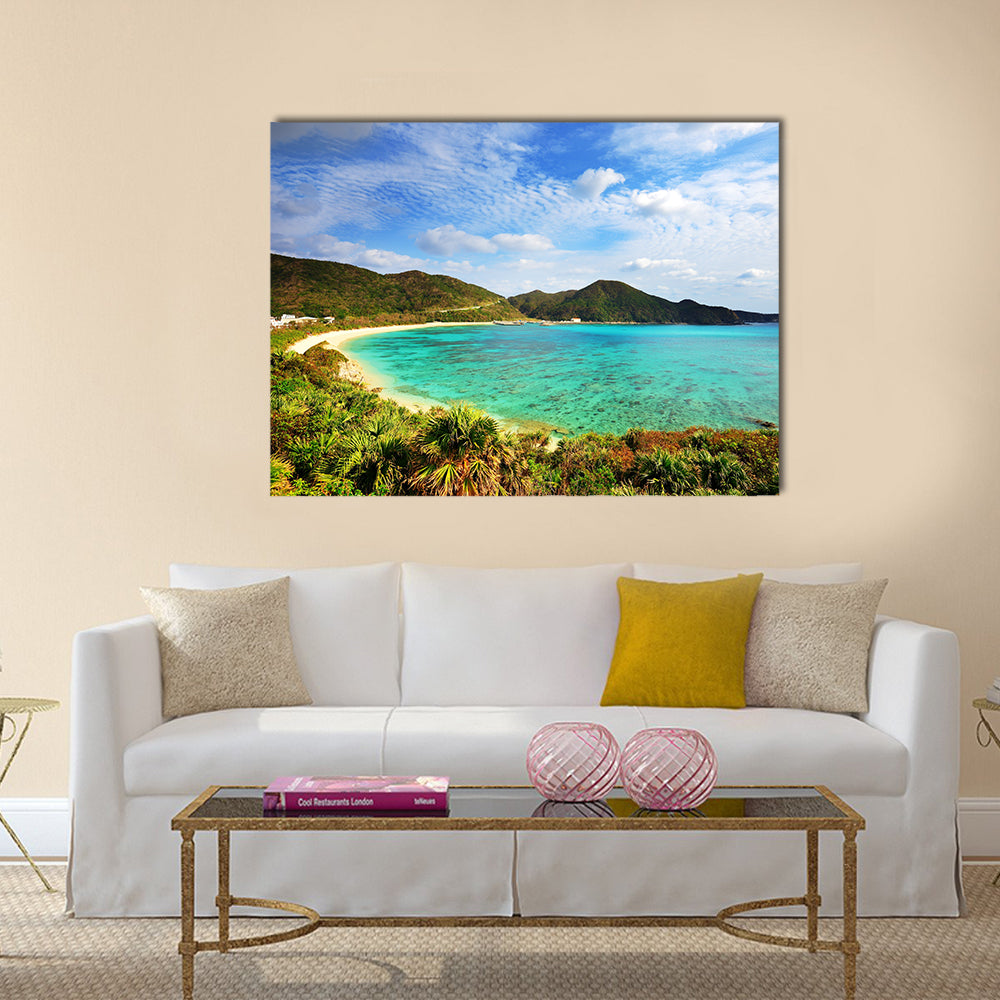 Aharen Beach on the island of Tokashiki in Okinawa, Japan, Multi Panel Canvas Wall Art
