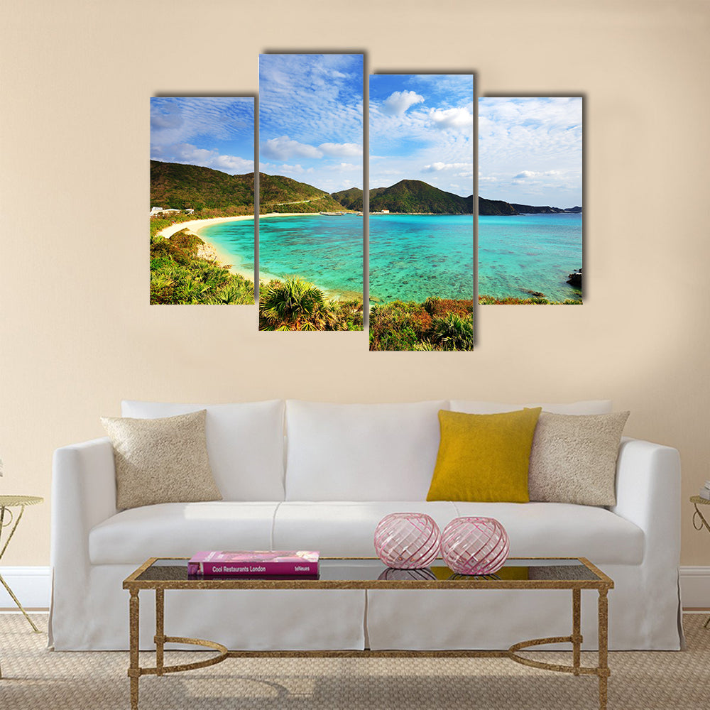 Aharen Beach on the island of Tokashiki in Okinawa, Japan, Multi Panel Canvas Wall Art