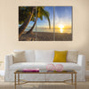 Sunset on tropical Fiji island multi panel canvas wall art