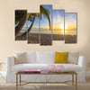 Sunset on tropical Fiji island multi panel canvas wall art