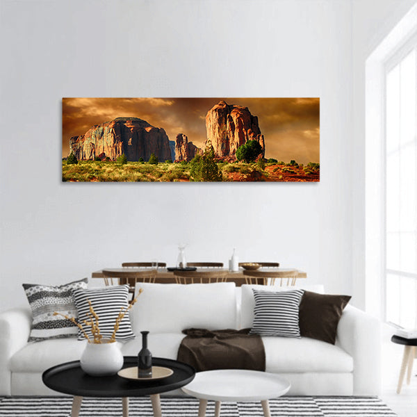 Beautiful Image of  monument Valley panoramic canvas wall art
