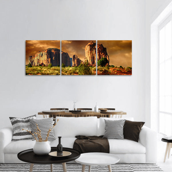 Beautiful Image of  monument Valley panoramic canvas wall art