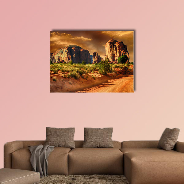 Beautiful Image of a Road through monument Valley wall art