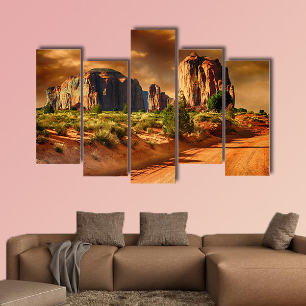 Beautiful Image of a Road through monument Valley wall art