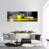 3D tennis racket with tennis ball panoramic canvas wall art