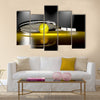 3D tennis racket with tennis ball Multi panel canvas wall art