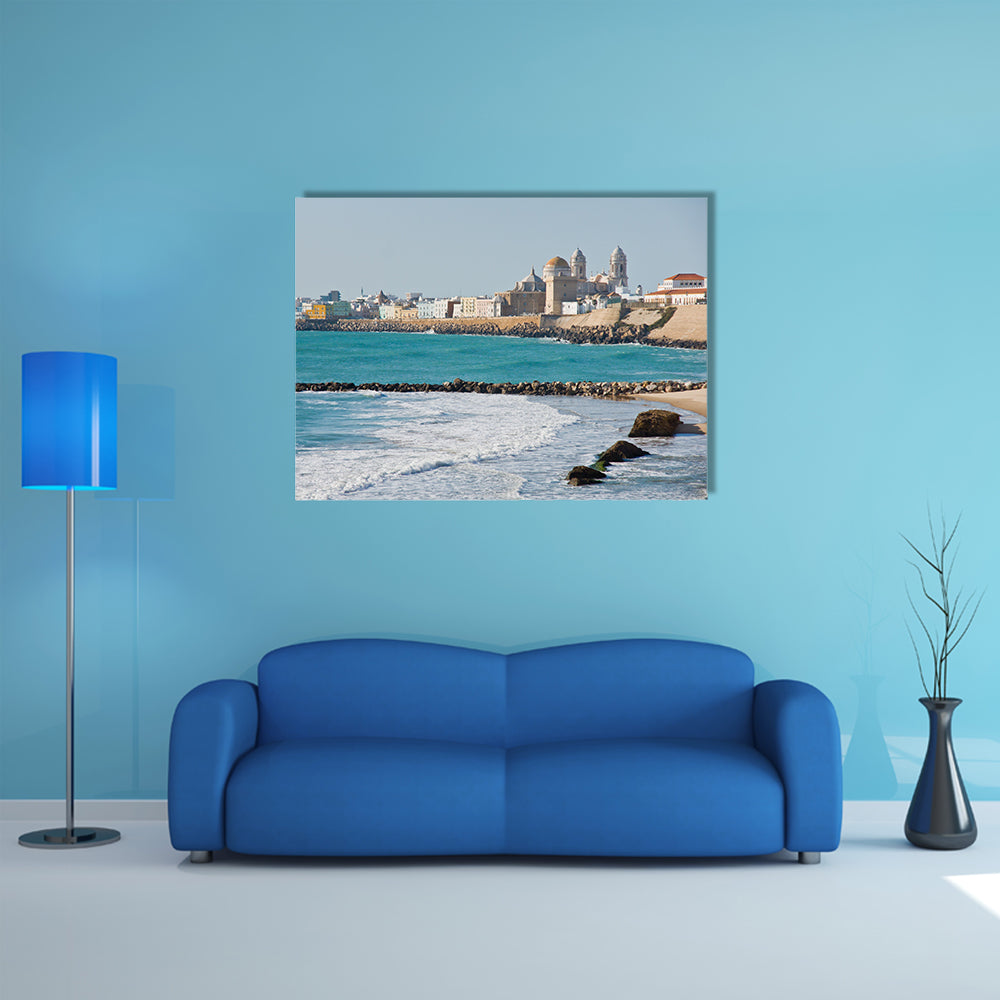 The Beach of Cadiz in Andalucia, Spain Multi Panel canvas wall art