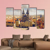 Main Square in Prague multi panel canvas wall art