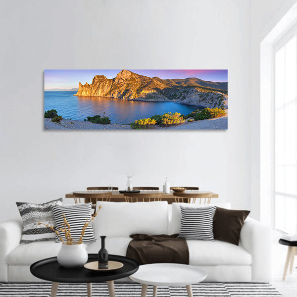 Summer sunrise panoramic canvas wall art