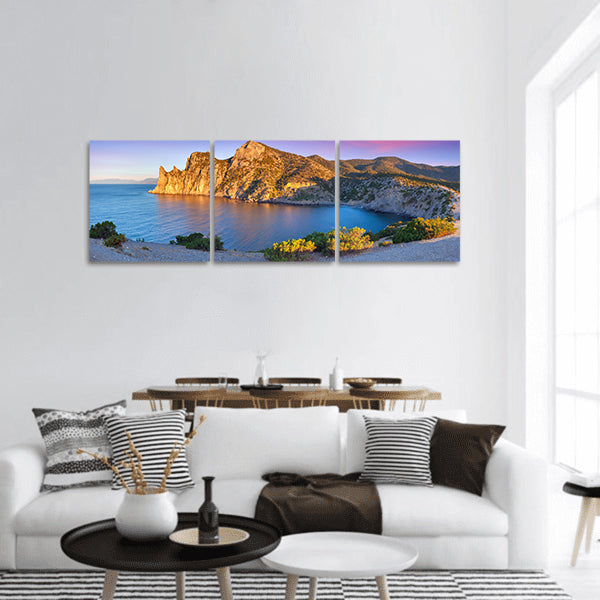 Summer sunrise panoramic canvas wall art