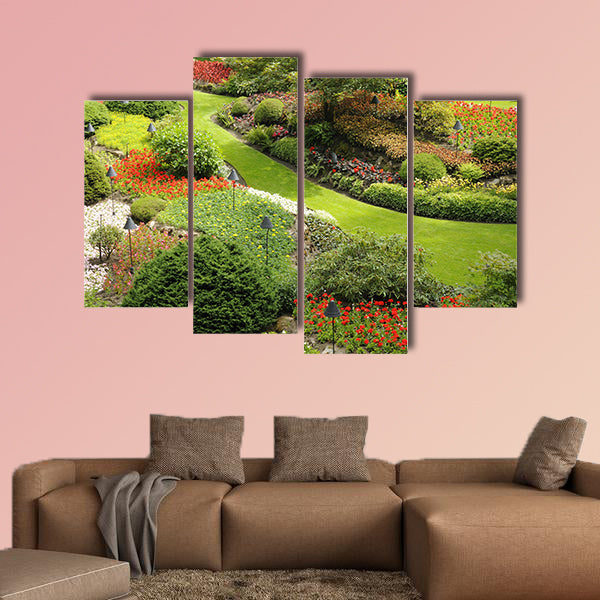 Floral display in Butchart Gardens near Victoria canvas wall art
