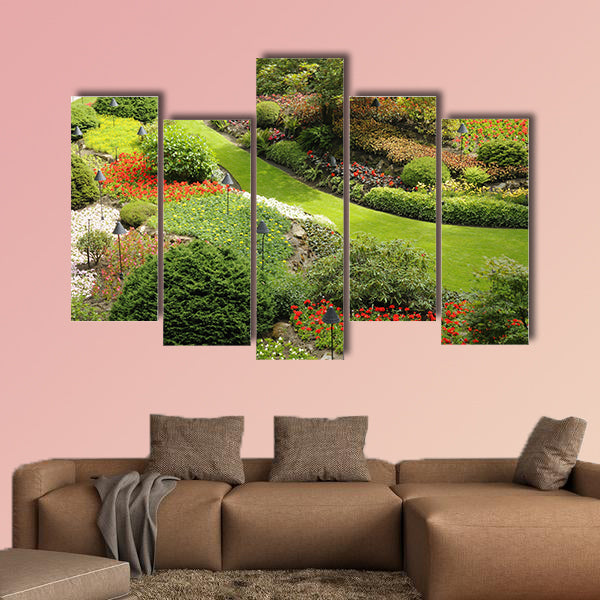 Floral display in Butchart Gardens near Victoria canvas wall art