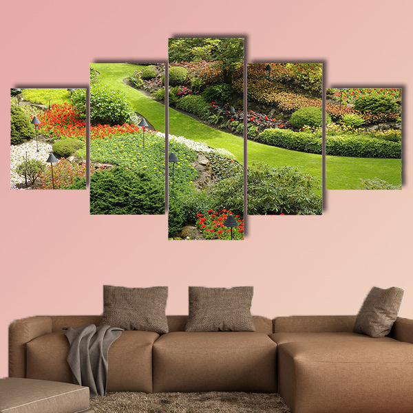 Floral display in Butchart Gardens near Victoria canvas wall art