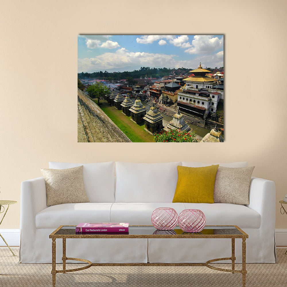 Pashupatinath in Kathmandu, Nepal Multi panel canvas wall art