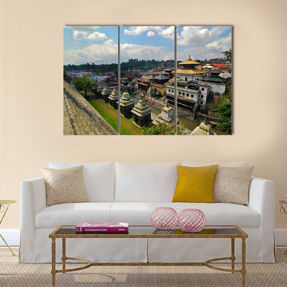 Pashupatinath in Kathmandu, Nepal Multi panel canvas wall art