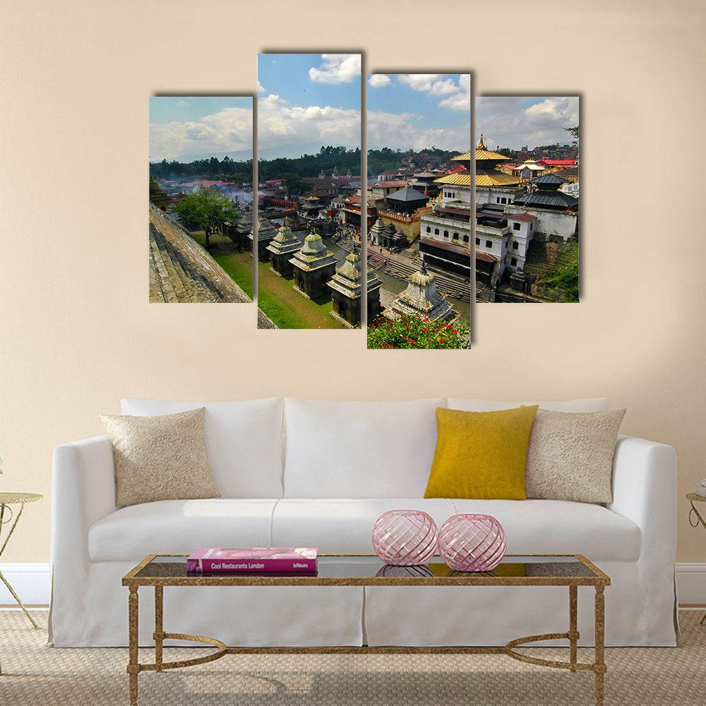 Pashupatinath in Kathmandu, Nepal Multi panel canvas wall art