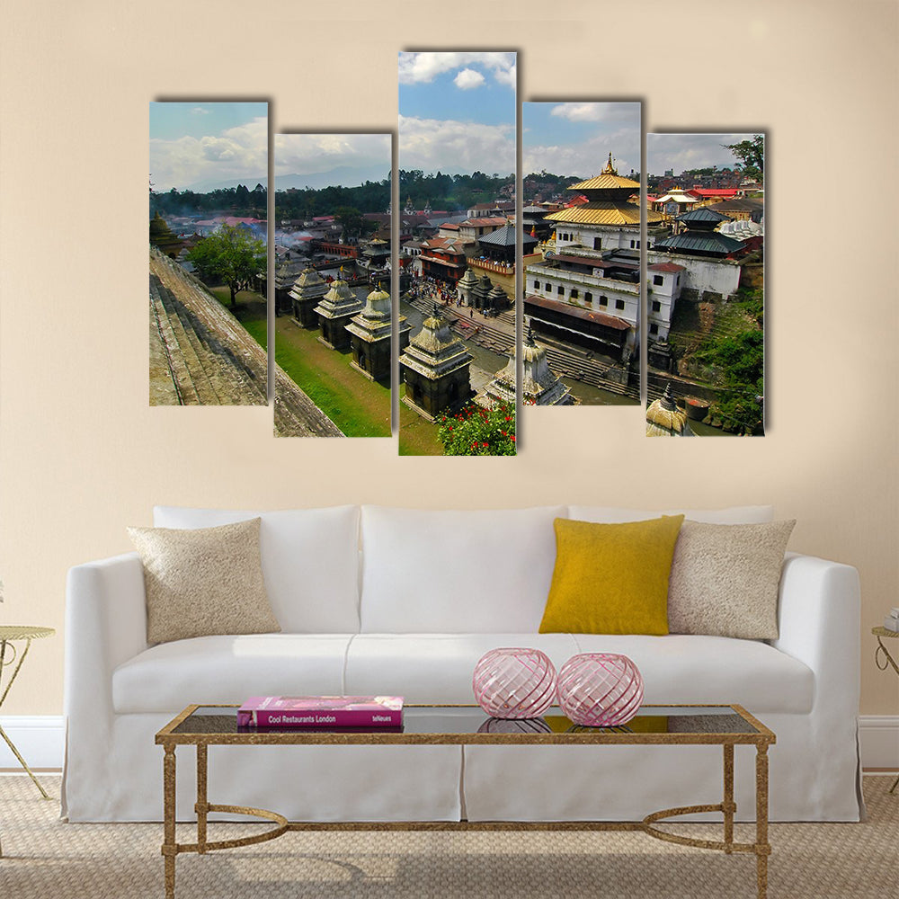 Pashupatinath in Kathmandu, Nepal Multi panel canvas wall art