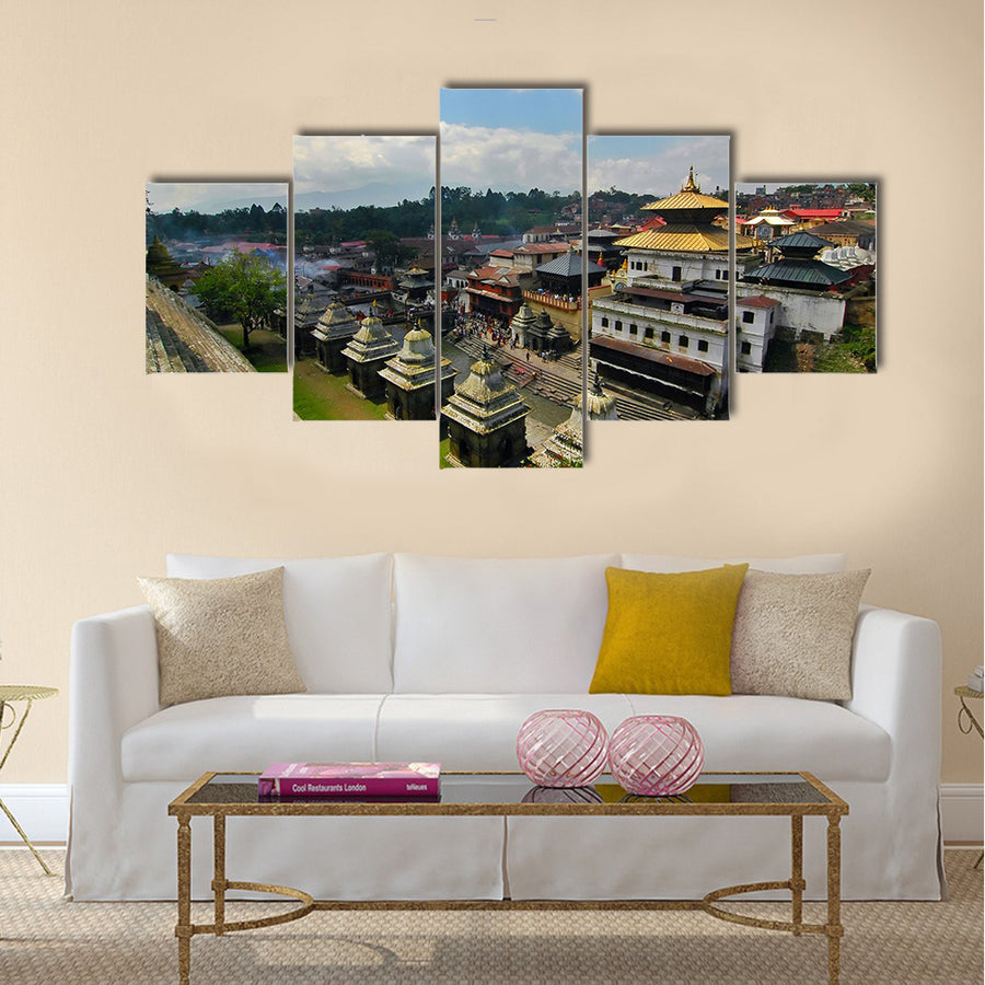 Pashupatinath in Kathmandu, Nepal Multi panel canvas wall art