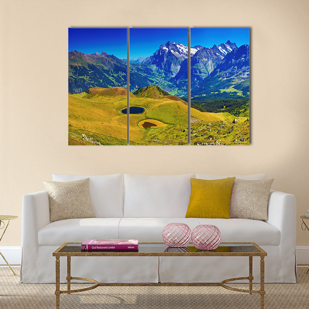 Swiss Alps mountains summer panorama multi panel canvas wall art