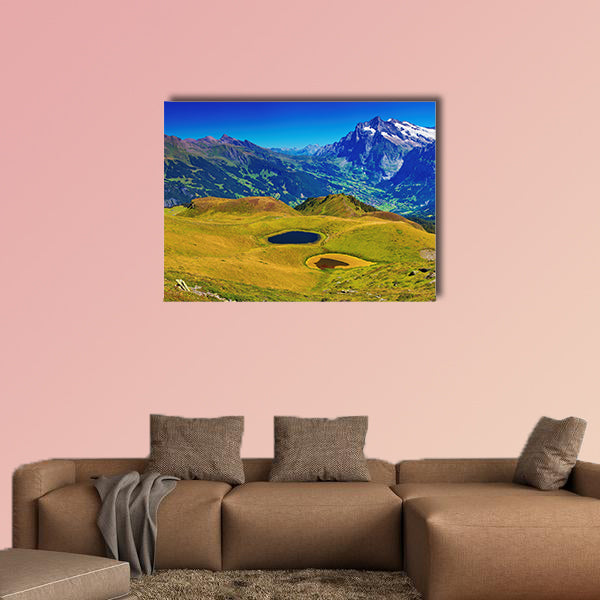 Swiss Alps Mountains summer panorama multi panel canvas wall art