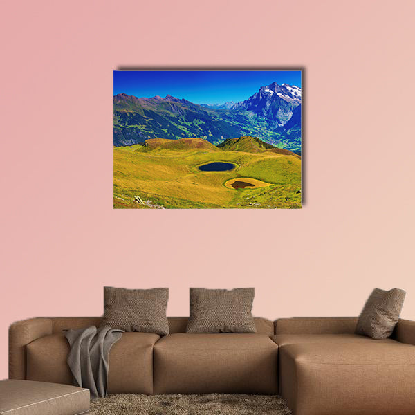 Swiss Alps Mountains summer panorama multi panel canvas wall art