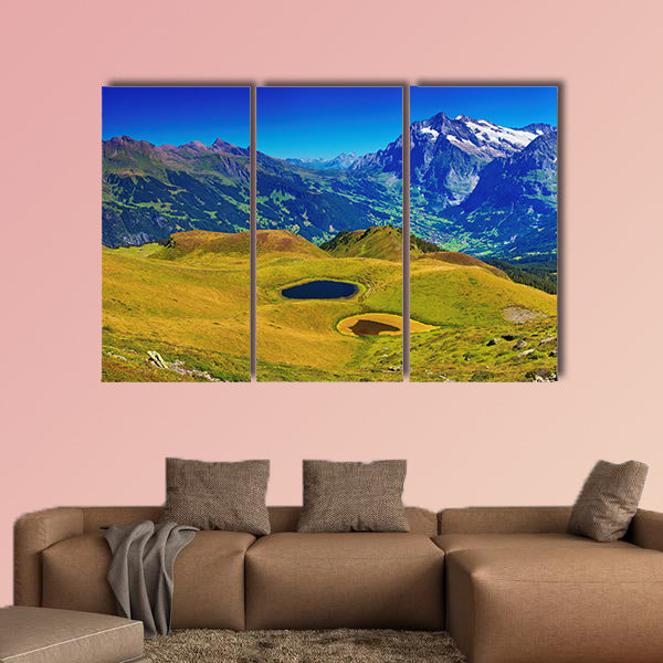 Swiss Alps Mountains summer panorama multi panel canvas wall art