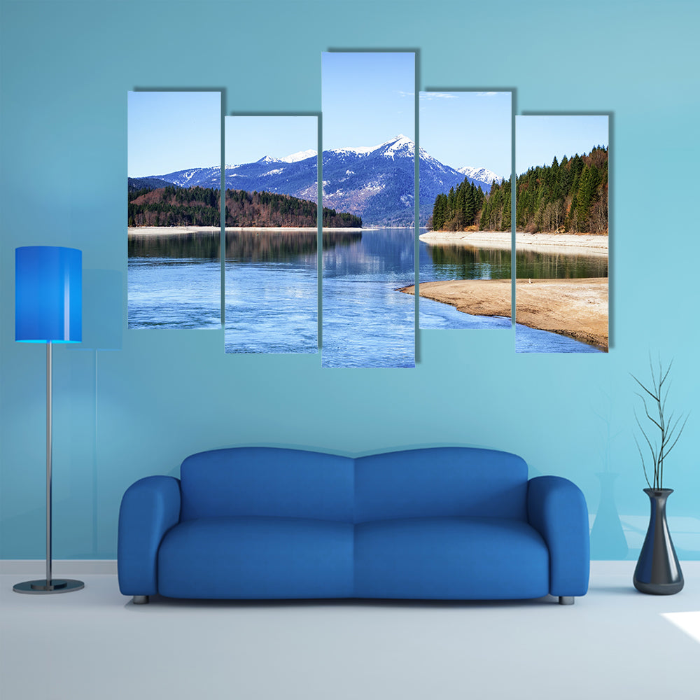 The walchensee in Bavaria, Germany Multi Panel Canvas Wall Art