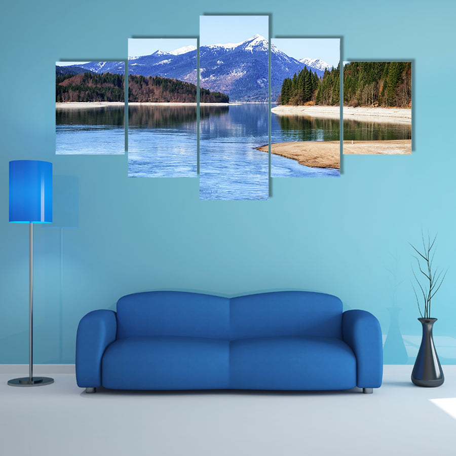 The walchensee in Bavaria, Germany Multi Panel Canvas Wall Art