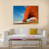 Red archs on atlantic ocean coast Multi Panel Canvas Wall Art